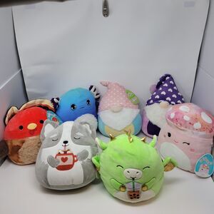 7 8" Squishmallow Bundle Lot Azizi, Casmir, Gavi, Molly, Nefen, Squishmallows